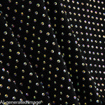Tela Elástica con Strass Plateado Irisado Negro - Ribes y Casals