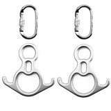 Pack rigging aéreo: 2 mosquetones + 2 Big 8 para telas aéreas - Ribes y Casals