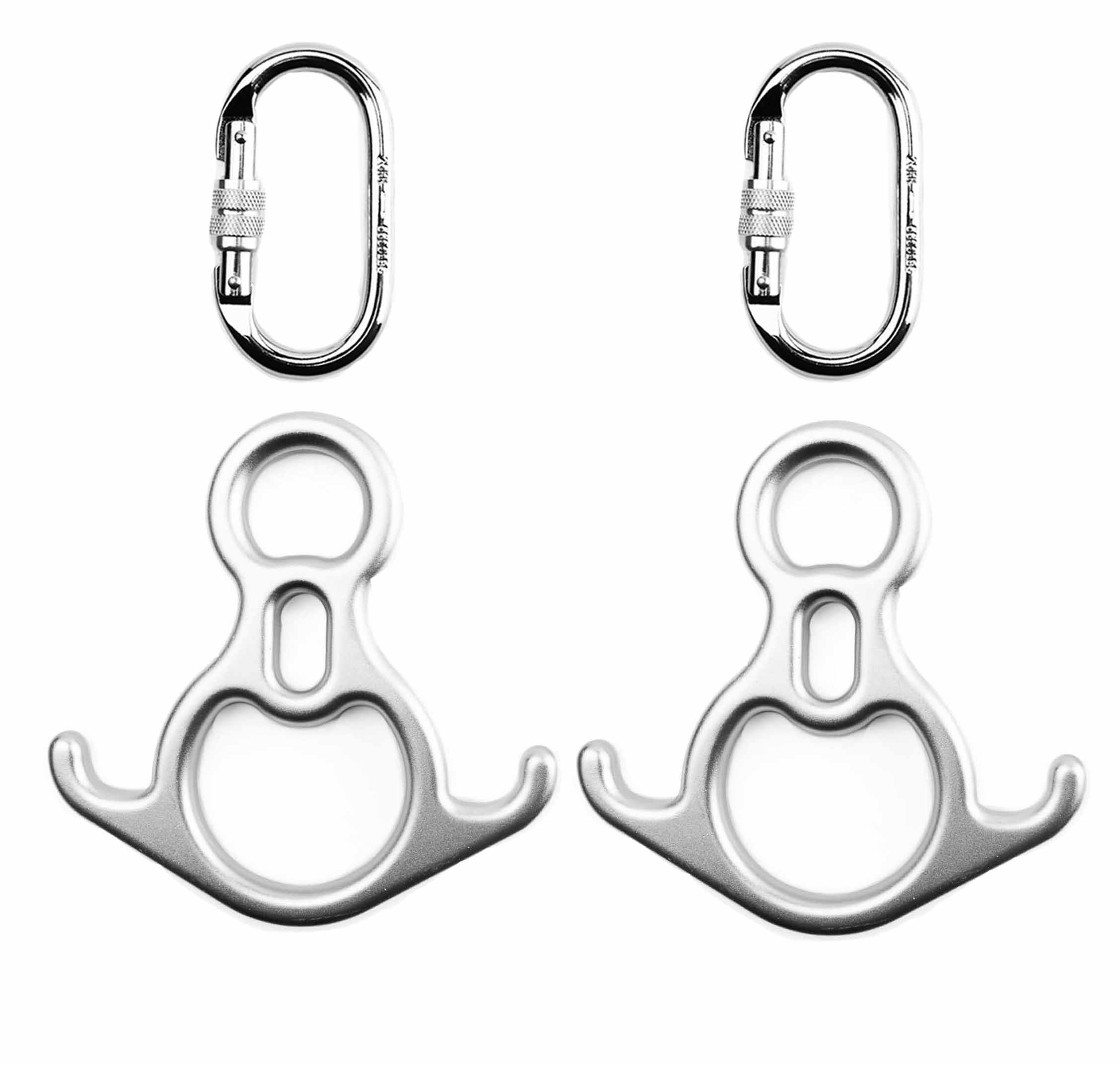 Pack rigging aéreo: 2 mosquetones + 2 Big 8 para telas aéreas - Ribes y Casals
