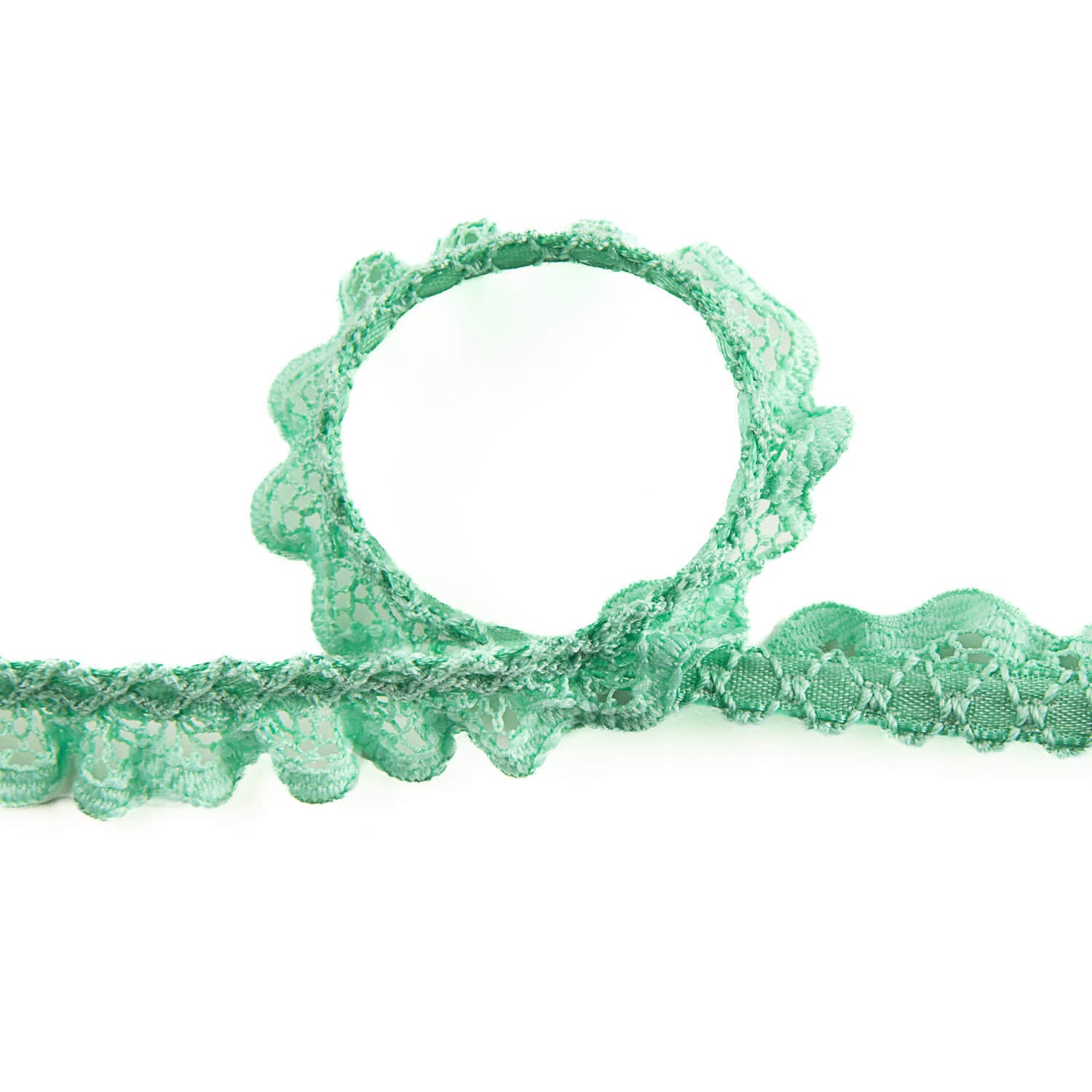 Tira de Puntilla Verde Menta 15 mm - Ribes y Casals