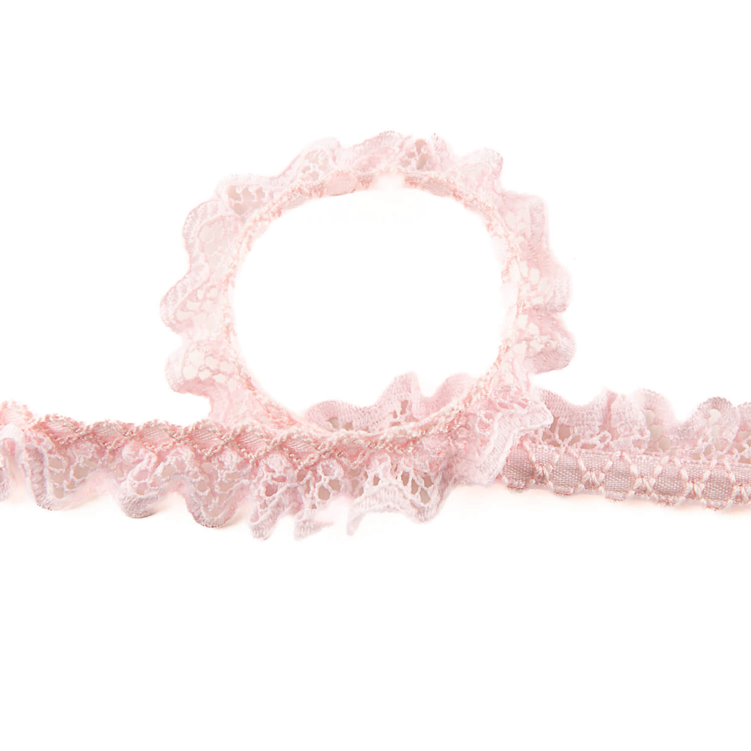 Tira de Puntilla Rosa Suave 15 mm - Ribes y Casals