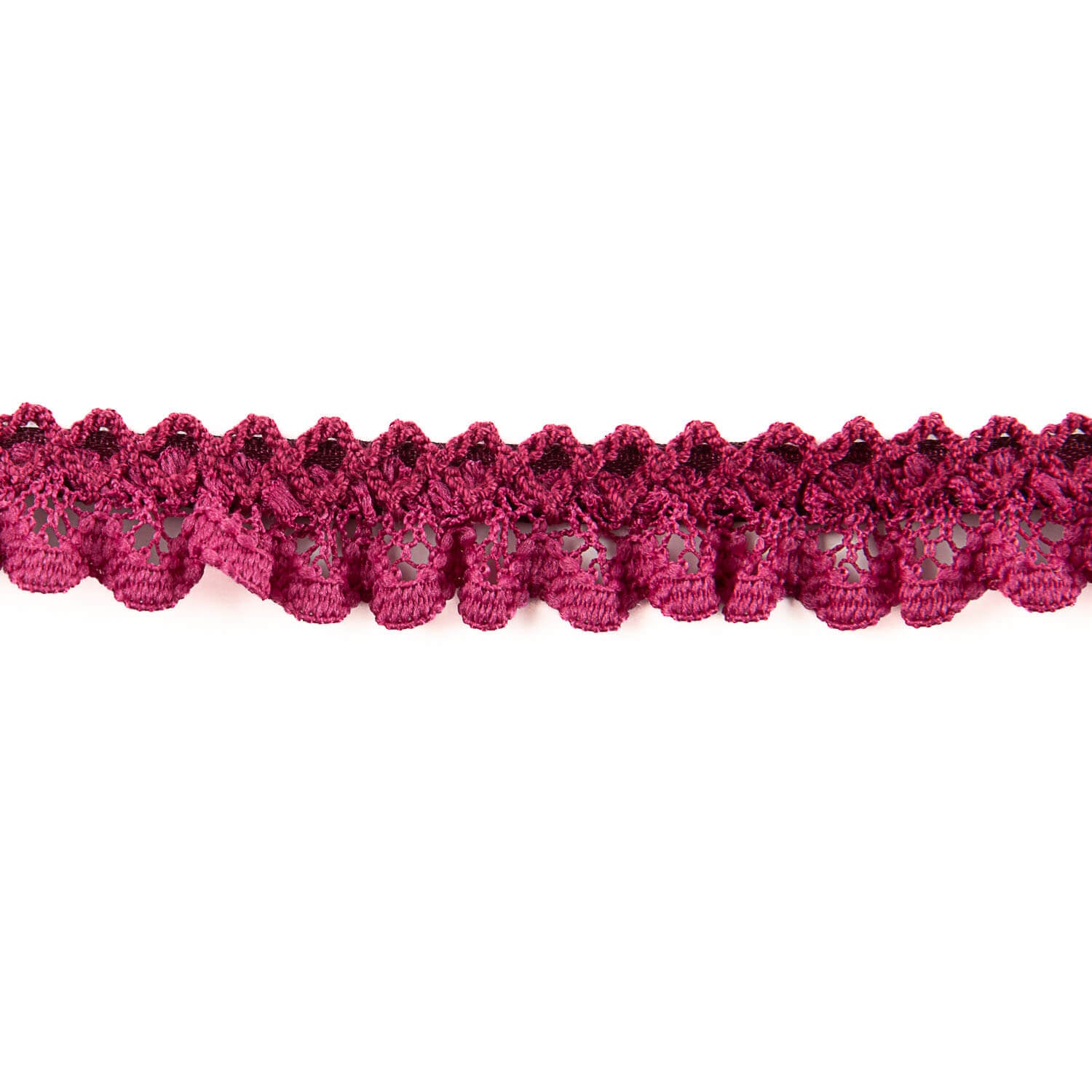 Tira de Puntilla Rojo Burdeos 15 mm - Ribes y Casals