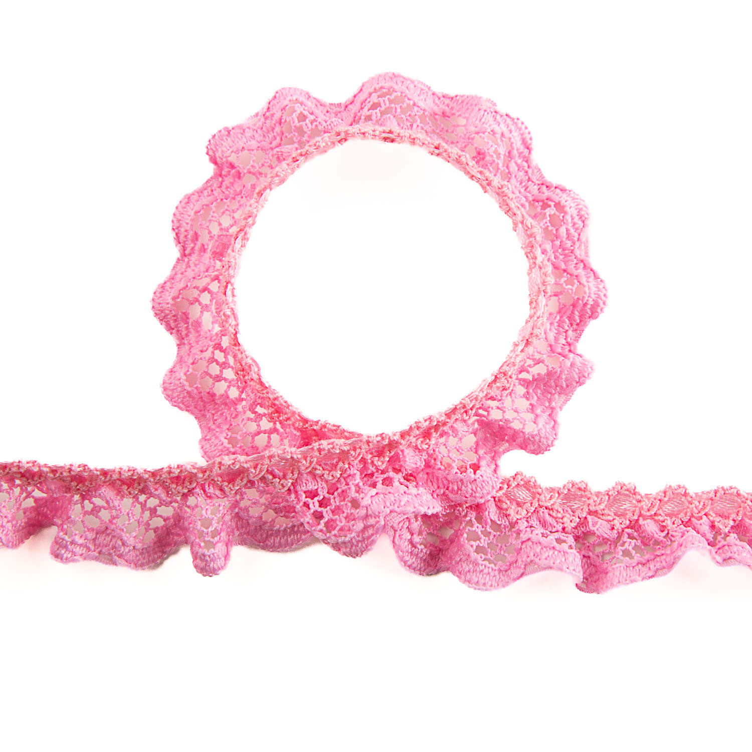 Tira Puntilla Rosa Chicle 15mm - Ribes y Casals