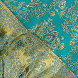 Jacquard Turquesa con Lurex Dorado - Ribes y Casals