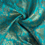 Jacquard Turquesa con Lurex Dorado - Ribes y Casals