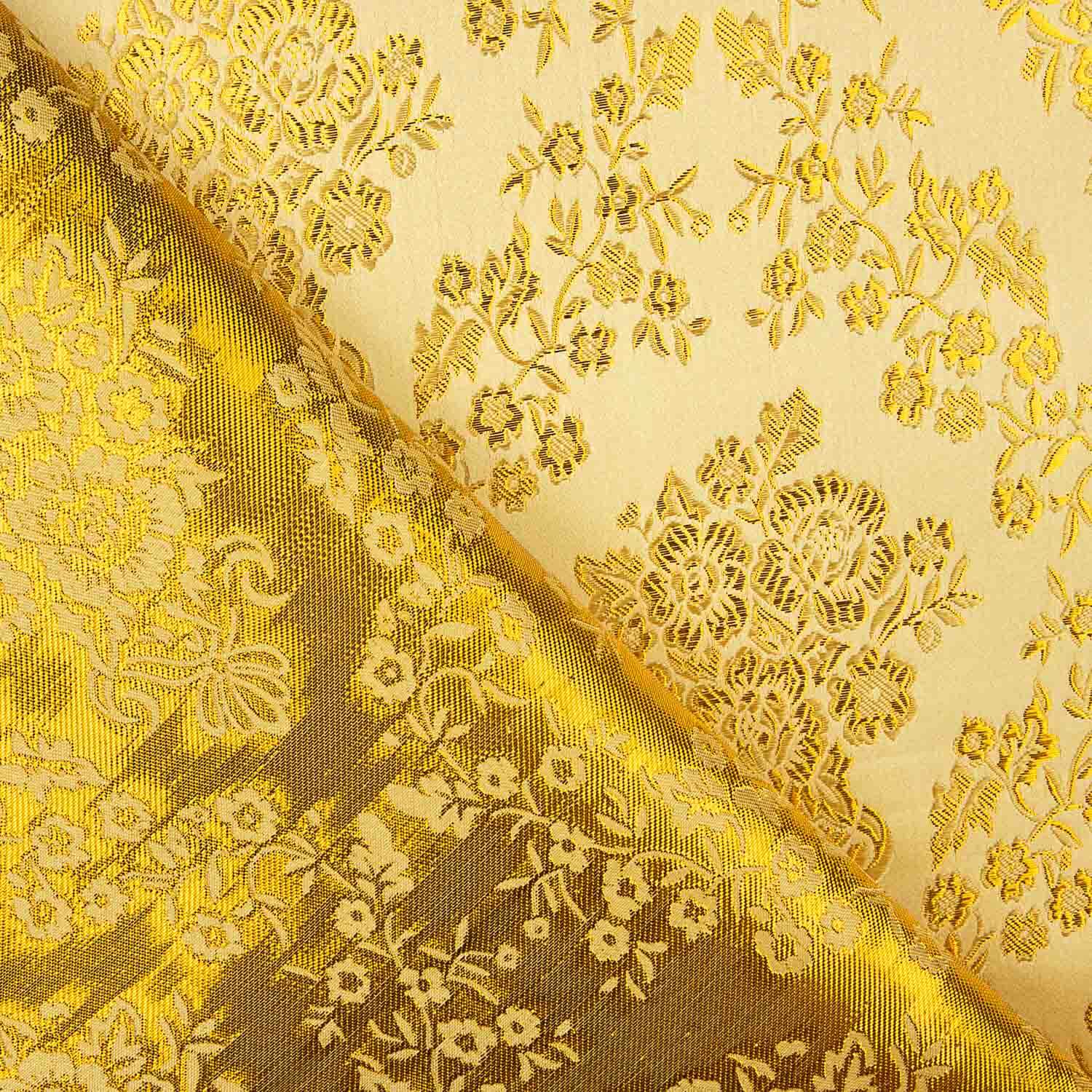 Jacquard Amarillo con Lurex Dorado - Ribes y Casals