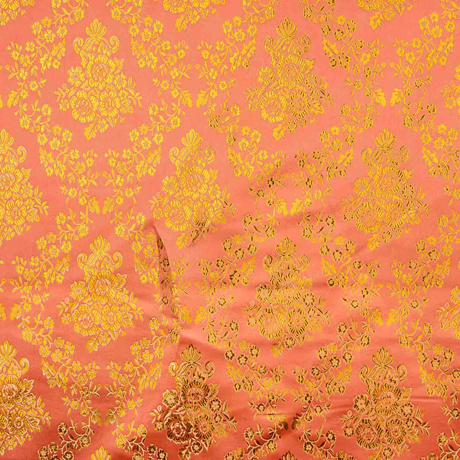 Jacquard Naranja Salmón con Lurex Dorado - Ribes y Casals