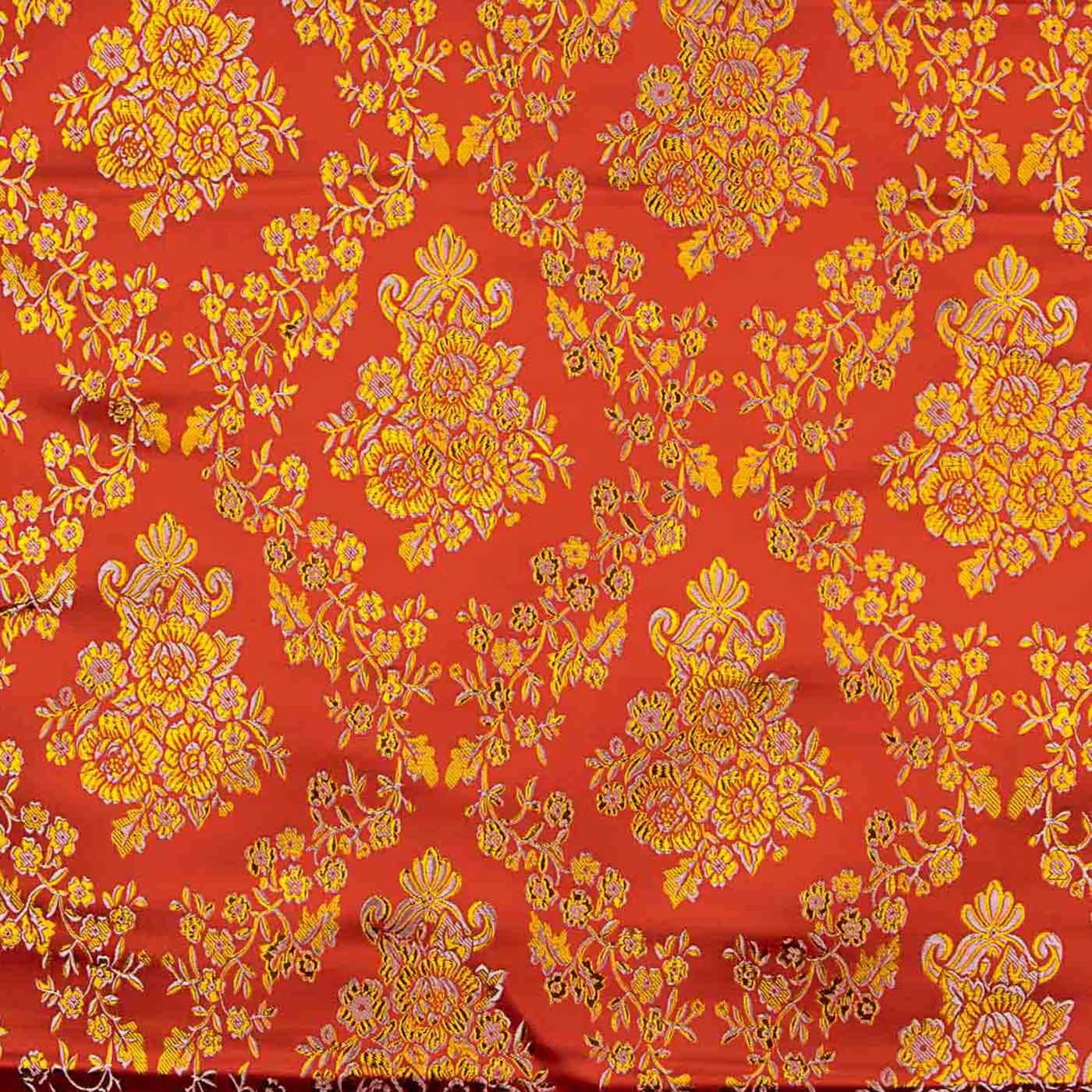 Jacquard Roja con Lurex Dorado - Ribes y Casals