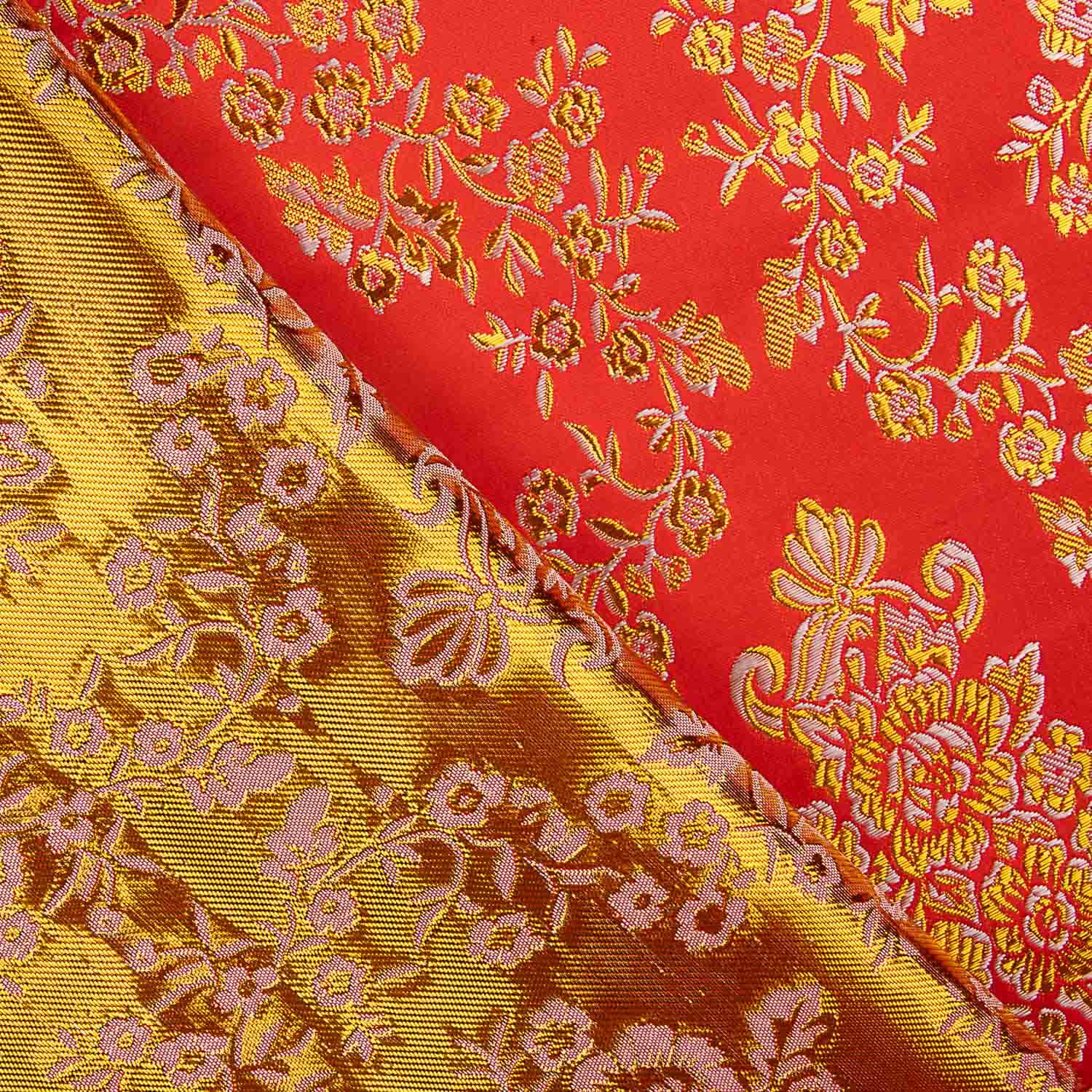 Jacquard Roja con Lurex Dorado - Ribes y Casals