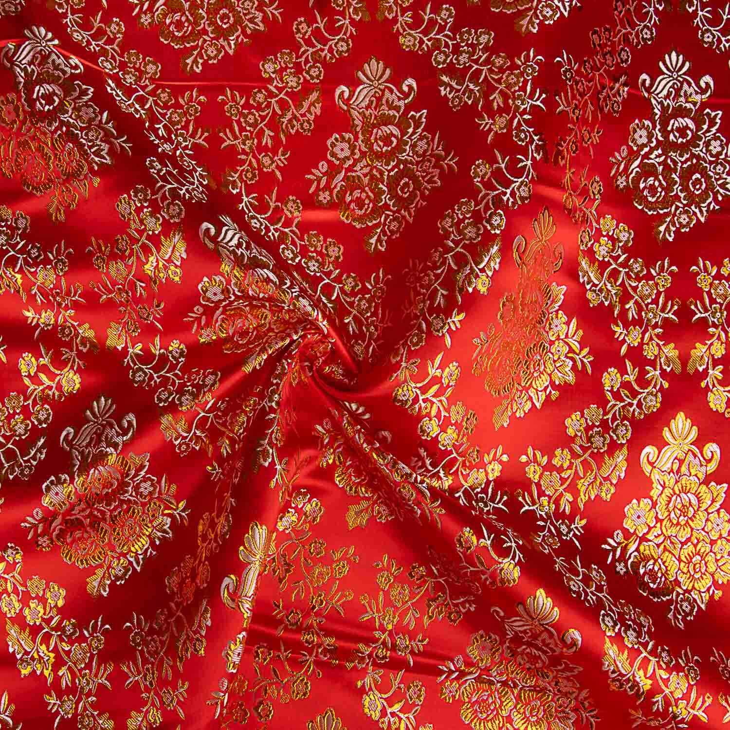 Jacquard Roja con Lurex Dorado - Ribes y Casals