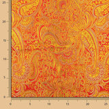 Jacquard Rojo con Lurex Cachemire Dorado - Ribes y Casals