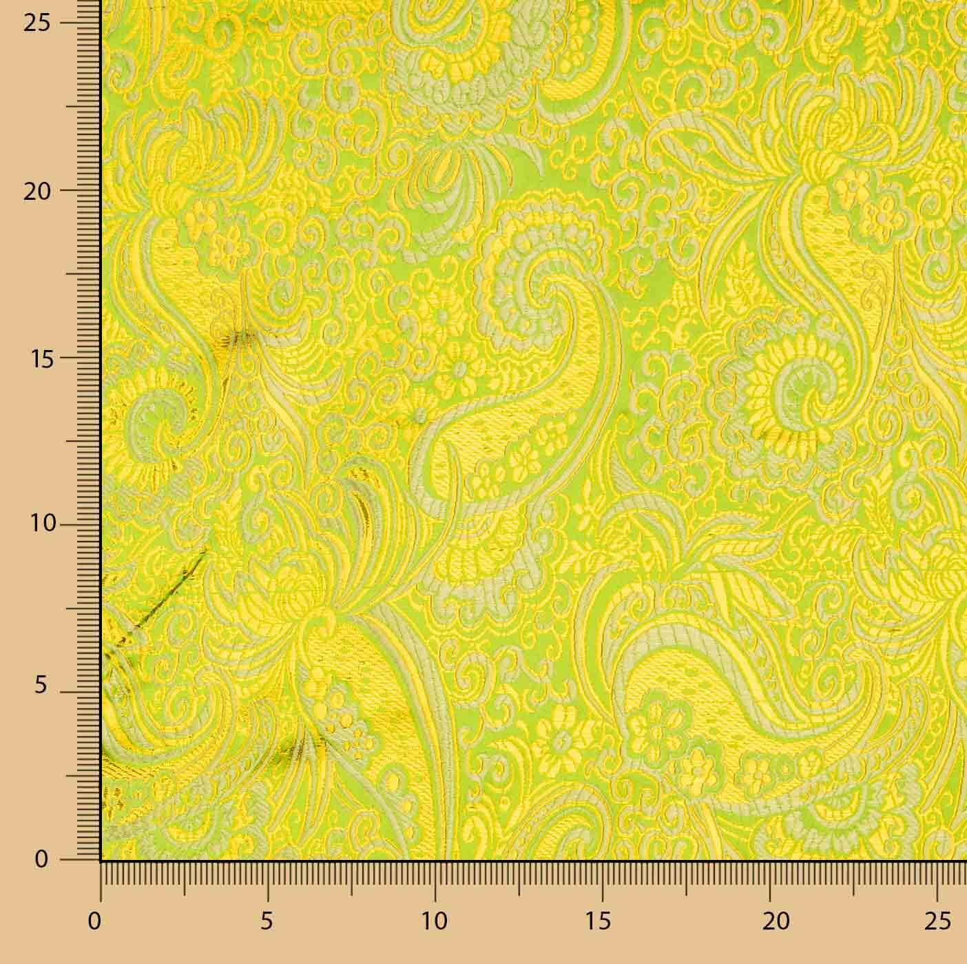 Jacquard Verde con Lurex Dorado - Ribes y Casals