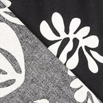 Lino Algodón Estampada Hojas Blanco y Negro - Ribes y Casals