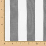Lona Exterior Teflón Rayas Gris 320cm - Ribes y Casals