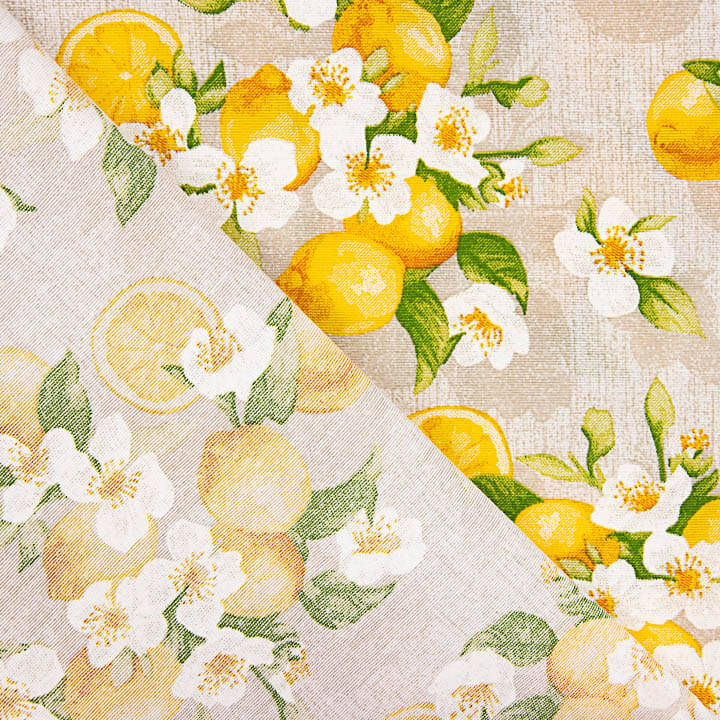 Loneta Estampada Limones en Flor - Ribes y Casals
