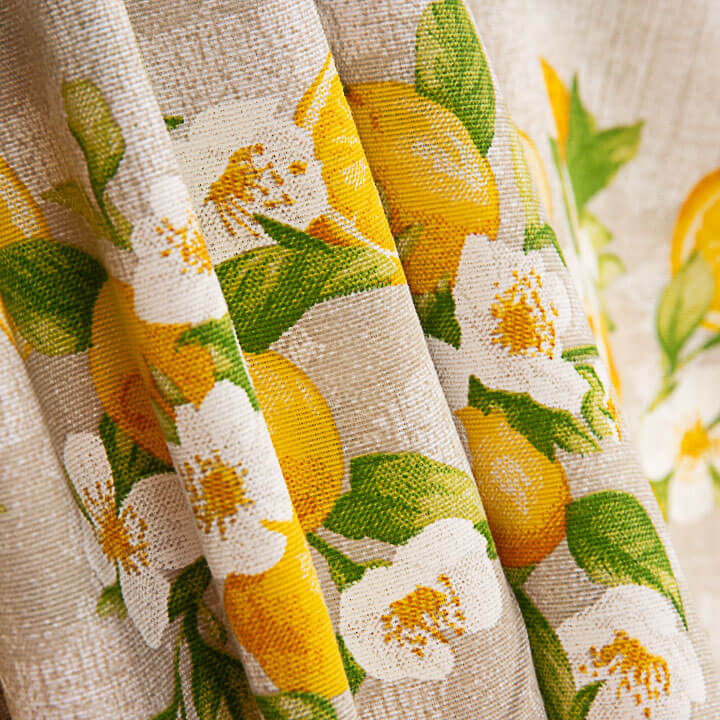 Loneta Estampada Limones en Flor - Ribes y Casals
