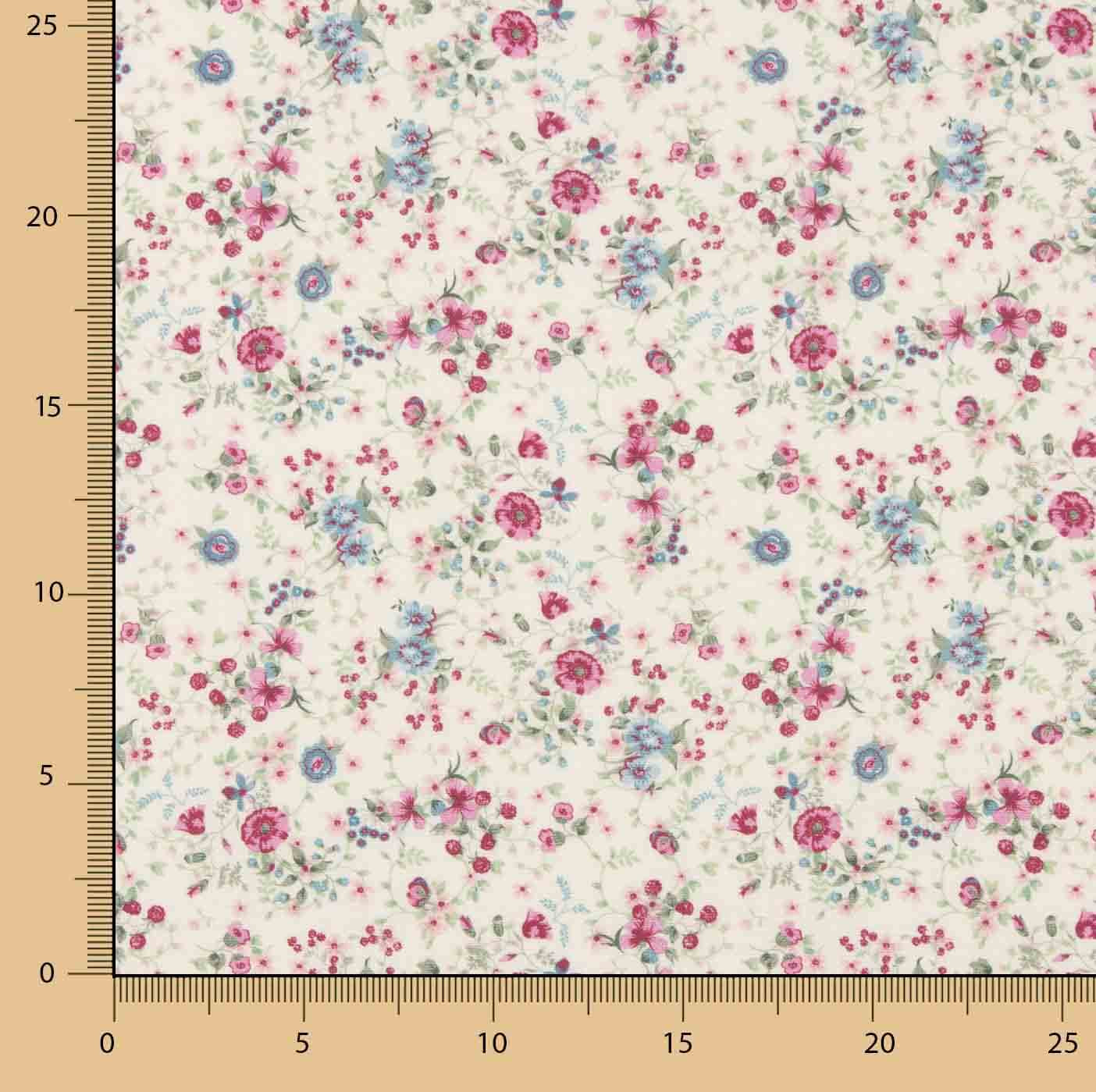Loneta Estampada Micro Flores Vintage - Ribes y Casals