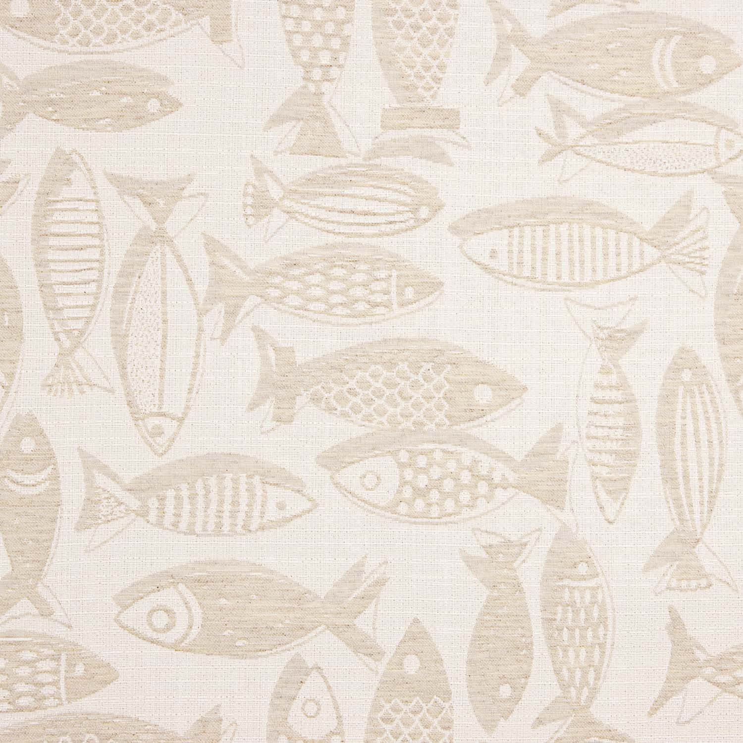 Loneta Jacquard Peces Beige - Ribes y Casals