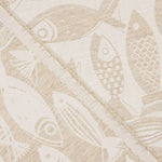 Loneta Jacquard Peces Beige - Ribes y Casals