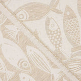 Loneta Jacquard Peces Beige - Ribes y Casals