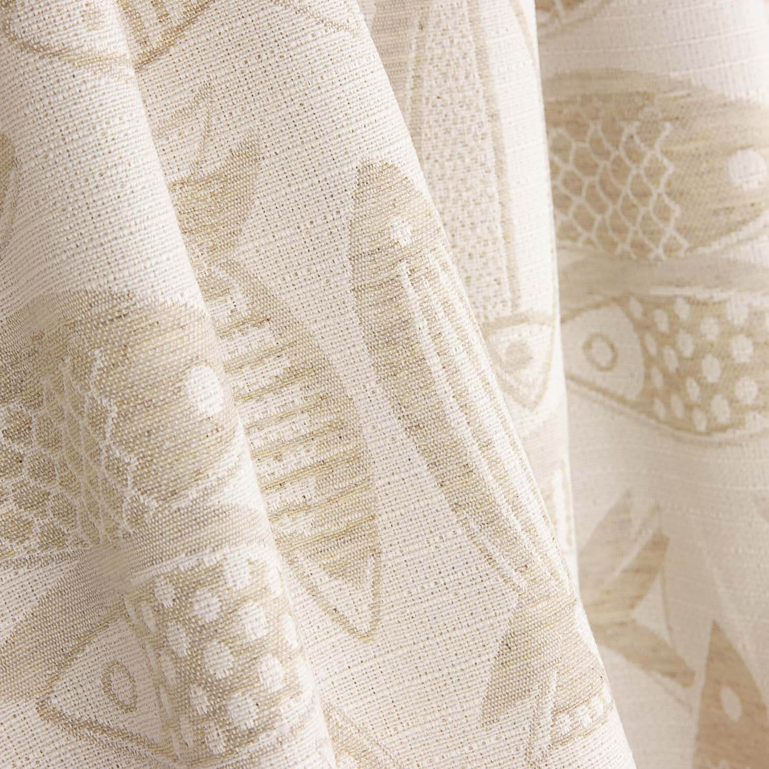 Loneta Jacquard Peces Beige - Ribes y Casals