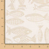 Loneta Jacquard Peces Beige - Ribes y Casals