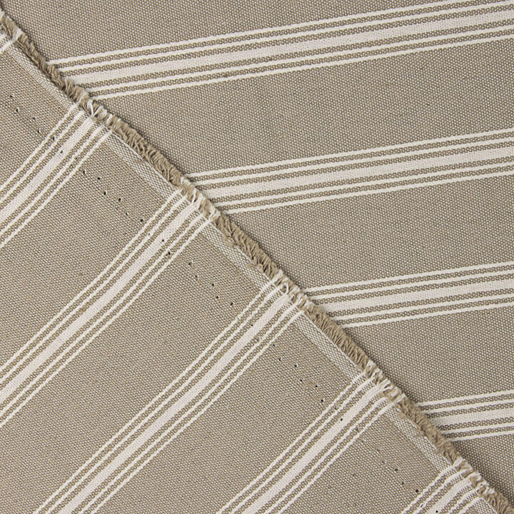Loneta Beige Rayas Blanco - Ribes y Casals