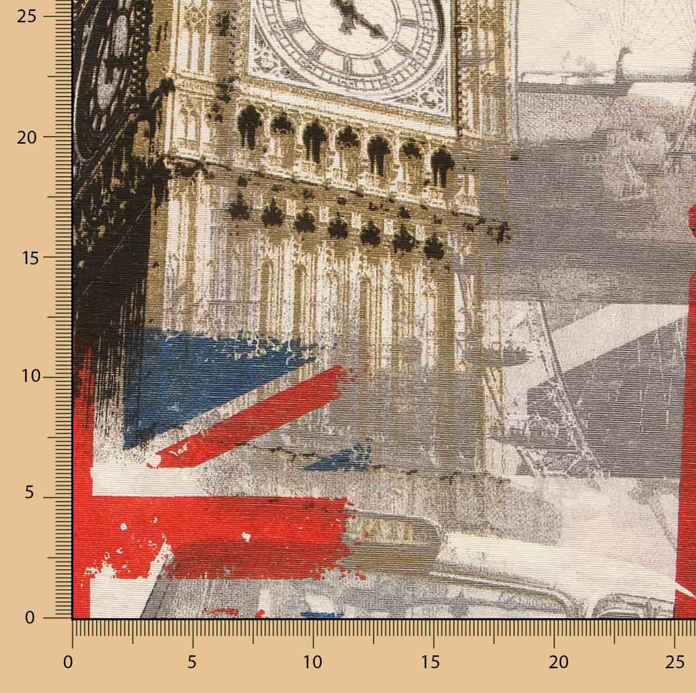 Loneta Estampada London Vintage - Ribes y Casals