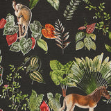 Loneta Estampada Selva Tropical Negra - Ribes y Casals
