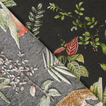 Loneta Estampada Selva Tropical Negra - Ribes y Casals