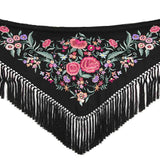 Mantoncillo de Flamenca Negro Bordado - Ribes y Casals