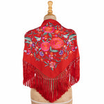 Mantoncillo de Flamenca Rojo Bordado - Ribes y Casals