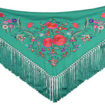 Mantoncillo de Flamenca Verde Bordado - Ribes y Casals