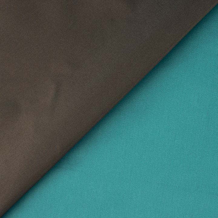 Raso Mikado Reversible Tornasol Azul Turquesa y Marrón - Ribes y Casals