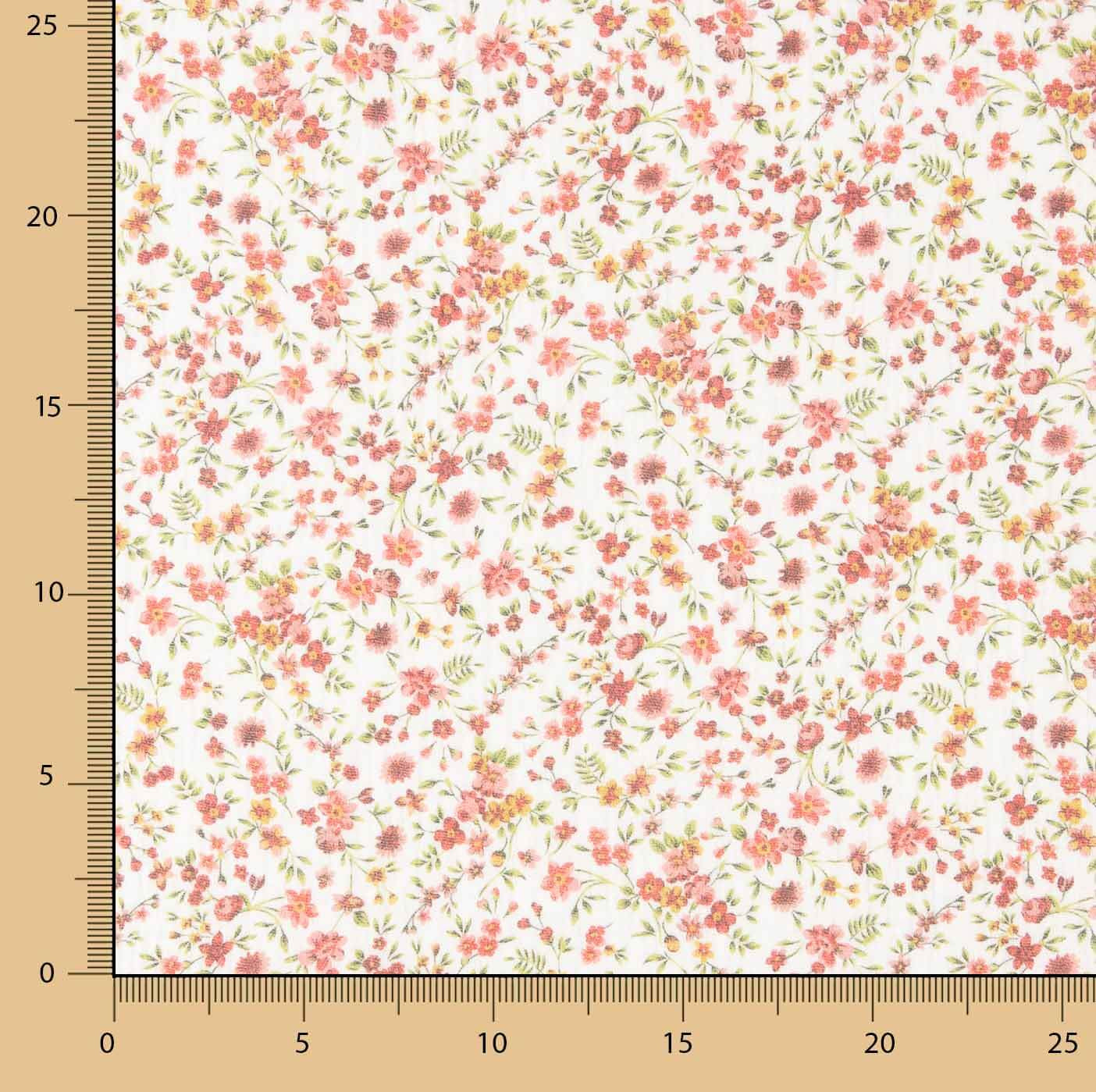 Muselina Algodón Flor Mini Rosa - Ribes y Casals