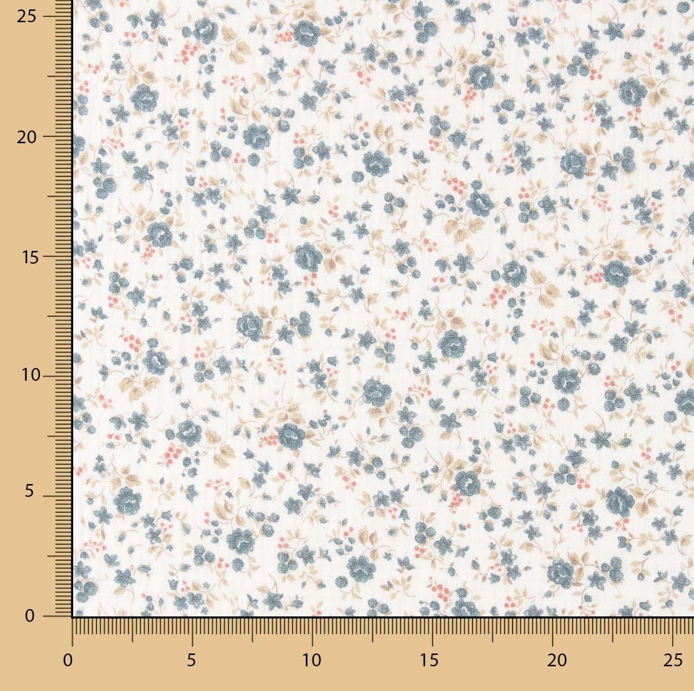 Muselina Algodón Flor Azul Vintage - Ribes y Casals