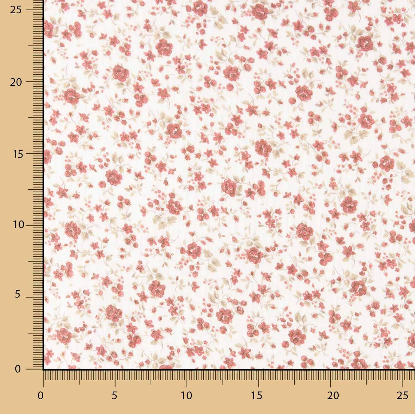 Muselina Algodón Flor Rosa Vintage - Ribes y Casals