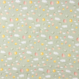 Muselina Algodón Nubes y Soles Pastel - Ribes y Casals