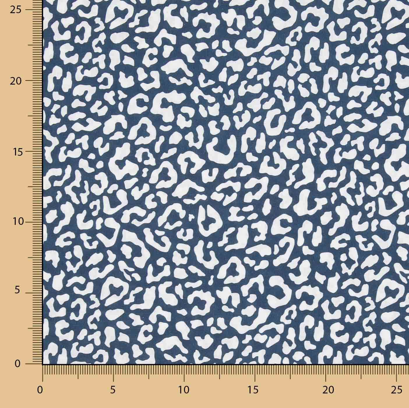 Percal Estampado Nairobi Azul Marino Blanco - Ribes y Casals