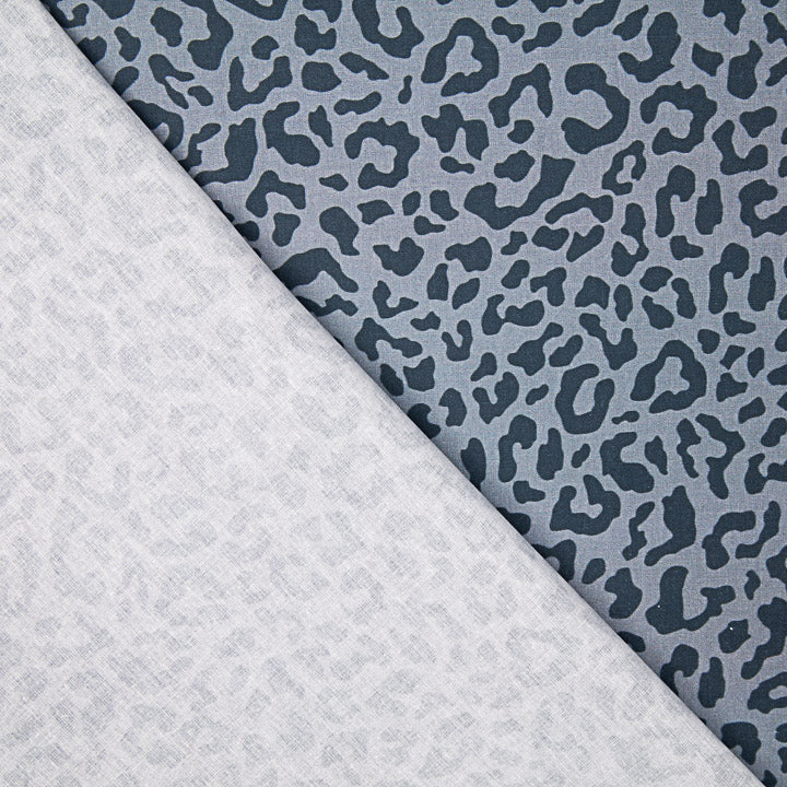 Percal Estampado Nairobi Azul Marino Gris - Ribes y Casals