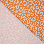 Percal Estampado Nairobi Naranja Azul Claro - Ribes y Casals