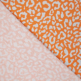 Percal Estampado Nairobi Naranja Azul Claro - Ribes y Casals