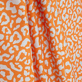 Percal Estampado Nairobi Naranja Azul Claro - Ribes y Casals