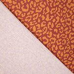 Percal Estampado Nairobi Mostaza Burdeos - Ribes y Casals