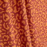 Percal Estampado Nairobi Mostaza Burdeos - Ribes y Casals