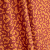 Percal Estampado Nairobi Mostaza Burdeos - Ribes y Casals