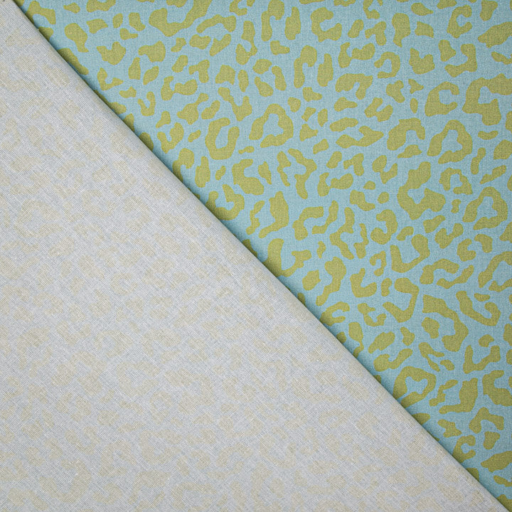 Percal Estampado Nairobi Verde Lima Azul Celeste - Ribes y Casals