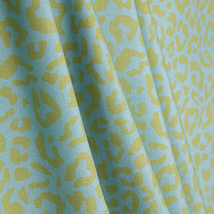 Percal Estampado Nairobi Verde Lima Azul Celeste - Ribes y Casals