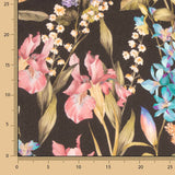 Viscosa Estampada Jardín Iris Nocturno - Ribes y Casals