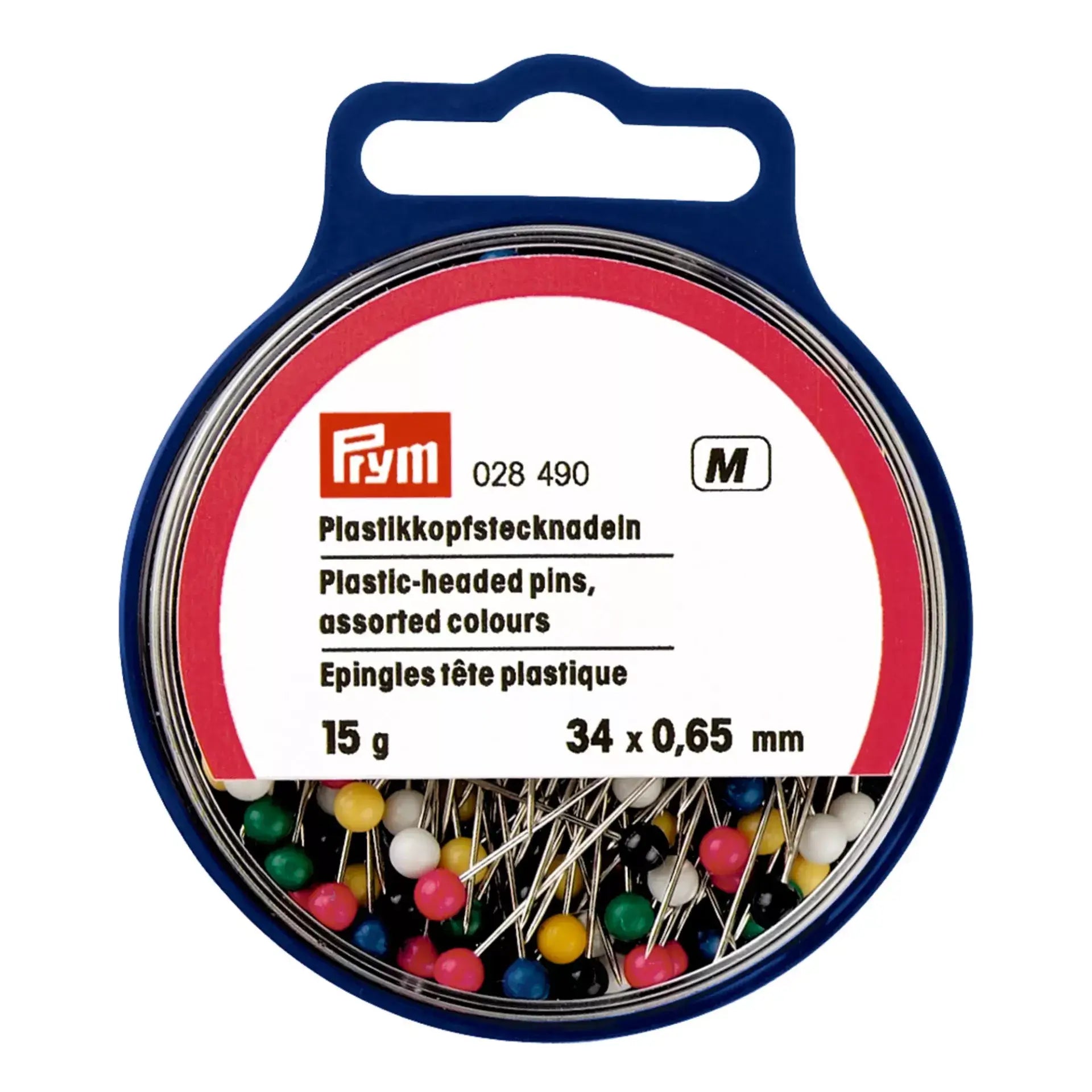 Alfileres con Cabeza de Plástico 0,65 x 34 mm Multicolor - Ribes y Casals